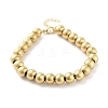 202 Stainless Steel Round Beaded Bracelets for Men Women LS-BJEW-D034-01G-1