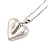 Non-Tarnish 304 Stainless Steel Heart Pendant Necklaces for Women LS-EJEW-Z044-01P-1