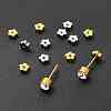 40Pcs 4 Styles Stainless Steel Ear Nuts STAS-FS0002-21-2