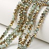 Electroplate Glass Beads Strands X-EGLA-A034-J8mm-O02-1