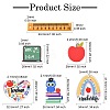 12Pcs 6 Styles Study Style Opaque Acrylic Double Sided Pendants FIND-CJ0002-52-2