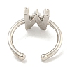 Rack Plating Brass Open Cuff Rings for Women RJEW-F162-01P-W-3