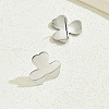 Fashionable Stainless Steel Clover Stud Earrings OT0775-2