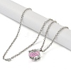 Brass Enamel Pendant Necklaces NJEW-G089-08P-01-2