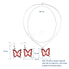 Glass Dangle Earring & Pendant Necklace Jewelry Sets SJEW-JS01076-3