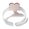 Flower Resin Cuff Bangle for Children LS-BJEW-Q774-01D-3