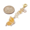 Butterfly Alloy Enamel Pendants Decoraiton HJEW-JM01637-05-4