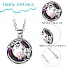Double Elephant and Tree Alloy Pendant Necklace with Rhinestone JN1014A-2