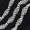1Yard Wavy Glass Rhinestone Chains Garland Strands for Wedding AJEW-HS0001-45-3