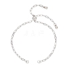 2.5MM 304 Stainless Steel Paperclip Chain Slider Bracelet Making AJEW-JB01402-1