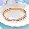 304 Stainless Steel Rhinestone Bangles for Women BJEW-Z092-02G-3