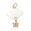 304 Stainless Steel Acrylic Pendants RB-CBA4D1F-13G-A-1