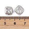 Brass Clear Cubic Zirconia Beads KK-D375-36P-3