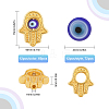 CHGCRAFT DIY Hamsahand with Evil Eye Beads Making Kits DIY-CA0005-65-2