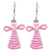 Glass Seed Beads Angle Dangle Earrings EJEW-MZ00288-02-1