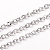 Tarnish Resistant 304 Stainless Steel Cable Chains CHS-K004-05P-0.4mm-1