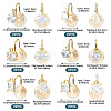 12Pcs 6 Styles Brass Micro Pave Clear Cubic Zirconia Ear Cuff Findings KK-TA0003-24-4