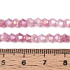 Ombre Effect Dyed Glass Beads Strands GLAA-T025-4mm-09B-4