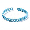 Spray Painted Brass Cuff Bangles BJEW-Q700-001D-1
