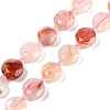 Natural Red Hematoid Quartz/Ferruginous Quartz Beads Strands G-C116-A72-01-2