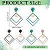 4 Pairs 4 Colors Alloy Dangle Stud Earrings EJEW-ME0001-12-2