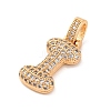 Brass Micro Pave Cubic Zirconia Pendants KK-C076-29I-G01-2