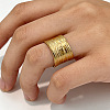 304 Stainless Steel Wide Band Cuff Open Rings RJEW-E300-02G-1