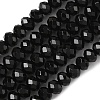 Natural Black Onyx Bead Strands G-D344-A19-02-3