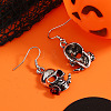 Alloy Skull with Rose Dangle Earrings EV2846-3