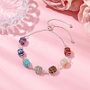 Chakra Theme Mixed Gemstone Beaded Sider Bracelets for Women BJEW-JB11304-1