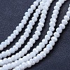Electroplate Glass Beads Strands X-EGLA-A034-P6mm-B18-1