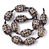Tibetan Style dZi Beads Strands TDZI-R001-03E-2