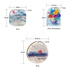 8Pcs 4 Style Landscape Design Series Acrylic Pendants X1-KY-LS0001-27-3