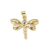 Brass Micro Pave Cubic Zirconia Pendants KK-Q068-09A-G-1