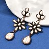 Alloy Synthetic Turquoise Dangle Stud Earrings EJEW-U053-06R-2