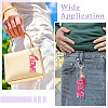 Resin with Alloy Tassel Pendant Keychainss AJEW-TADJ0001-20G-01-6