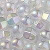 UV Plating Luminous Transparent Acrylic Beads OACR-P010-01A-2