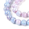 Anti-Tarnish Electroplate Glass Beads Strands X-GLAA-N056-6mm-06-4