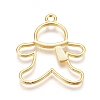 Zinc Alloy Open Back Bezel Pendants X-PALLOY-E564-80G-1