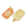 Brass Enamel Pendants X-KK-L190-008G-01-2