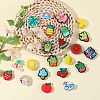 24Pcs 23 Styles Fruits PVC Plastic Beads FIND-SZ0003-67-4
