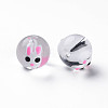 Transparent Glass Enamel Beads GLAA-N049-010-3