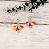 Acrylic & Plastic Pearl & Rhinestone Dangle Stud Earrings FS-WGBE1AB-03-1