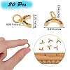 20Pcs Brass Micro Pave Colorful Cubic Zirconia Charms KK-SZ0004-71-2