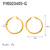 Exaggerated Stainless Steel Twisted Hoop Earrings ZG4136-1-2