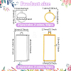 100Pcs 4 Style Alloy Open Back Bezel Rectangle & Ring Pendants FIND-GA0006-70-2