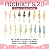 3Pcs 3 Styles Electroplated Natural Quartz Crystal Big Pendants PALLOY-YW00079-01-3