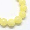 Natural Dyed Yellow Jade Gemstone Bead Strands G-R271-10mm-Y06-2