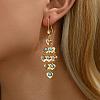 Bohemian Tassel Heart Hoop Earrings WC0944-1