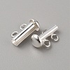 Sterling Silver Slide Lock Clasps STER-WH0008-33-2